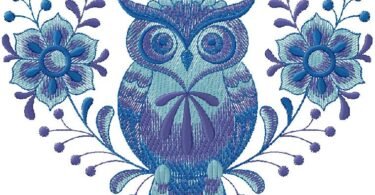 Owl embroidery design