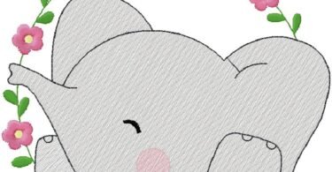 Wonderful Elephant embroidery design