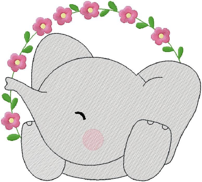 Wonderful Elephant embroidery design