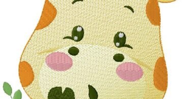  baby Giraffe embroidery design