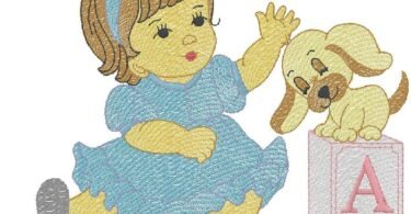cute Baby Girl embroidery design