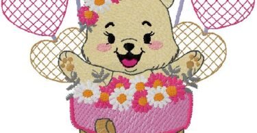 cute Teddy Bear Eembroidery Design 