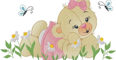 cute Teddy Bear embroidery design