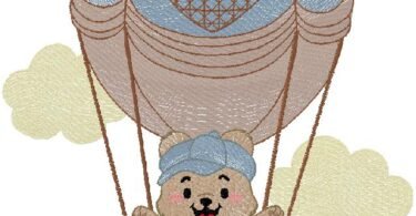 cute Teddy embroidery design