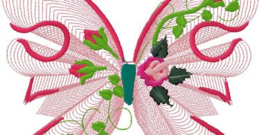 fantastic Butterfly embroidery design