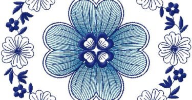 floral embroidery design