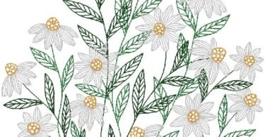 floral machine Embroidery design