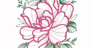 floral machine embroidery design
