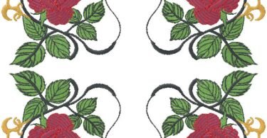 floral machine embroidery design