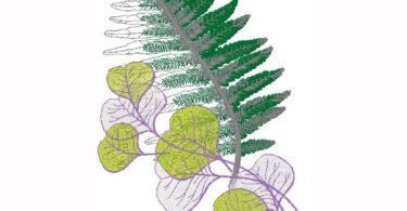 Leaves machine embroidery design