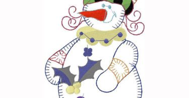 snowman embroidery design