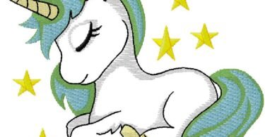 unicorn embroidery design