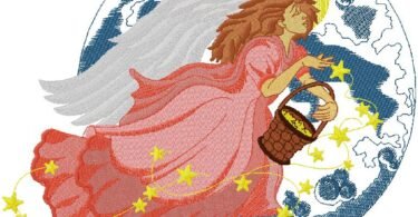 wonderful Angel embroidery design