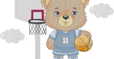 wonderful Bear Embroidery Design