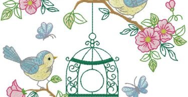 wonderful Birds embroidery design