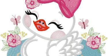 Baby Duck embroidery design for free download