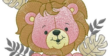 Baby Lion machine embroidery design