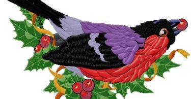Bird embroidery design for free download