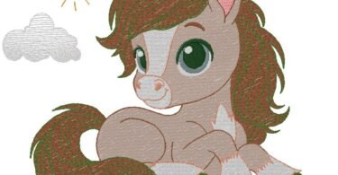 Cute Horse embroidery design for free download