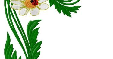 Floral embroidery design