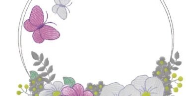 Floral embroidery design for free download