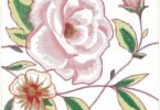 Floral machine embroidery design