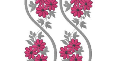 Floral machine embroidery design for free download