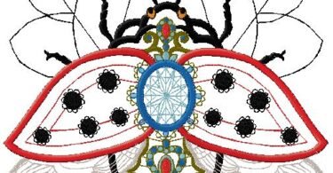 Lady Bug embroidery design