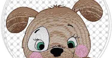 cute Dog embroidery design for free download