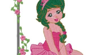 cute Girl embroidery design
