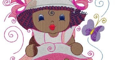 cute Girl embroidery design