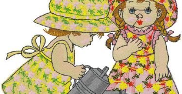 cute Girls embroidery design