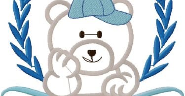 cute Teddy embroidery design for free download