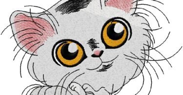 cute cat Embroidery Design