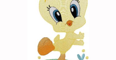 cute tweety machine embroidery design