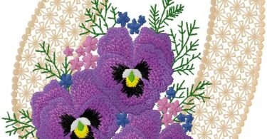 floral embroidery design