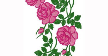 floral machine embroidery design