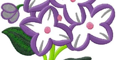 floral machine embroidery design