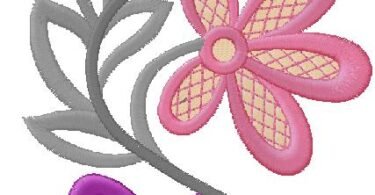floral machine embroidery design