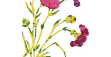 floral machine embroidery design