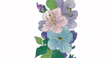 floral machine embroidery design