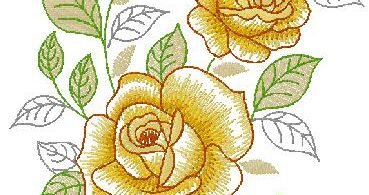 floral machine embroidery design