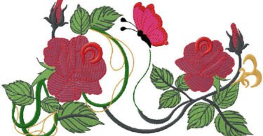 floral  machine embroidery design