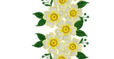 floral machine embroidery design for free download
