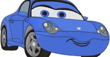 funny car embroidery design