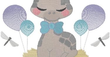 giraffe machine embroidery design for free download