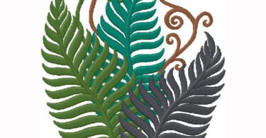 Leaves machine embroidery design