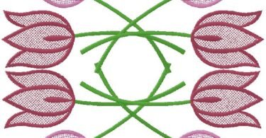 tulips machine embroidery design