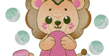 wonderful Baby lion embroiderty design