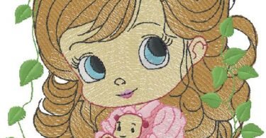 Baby Girl machine embroidery design